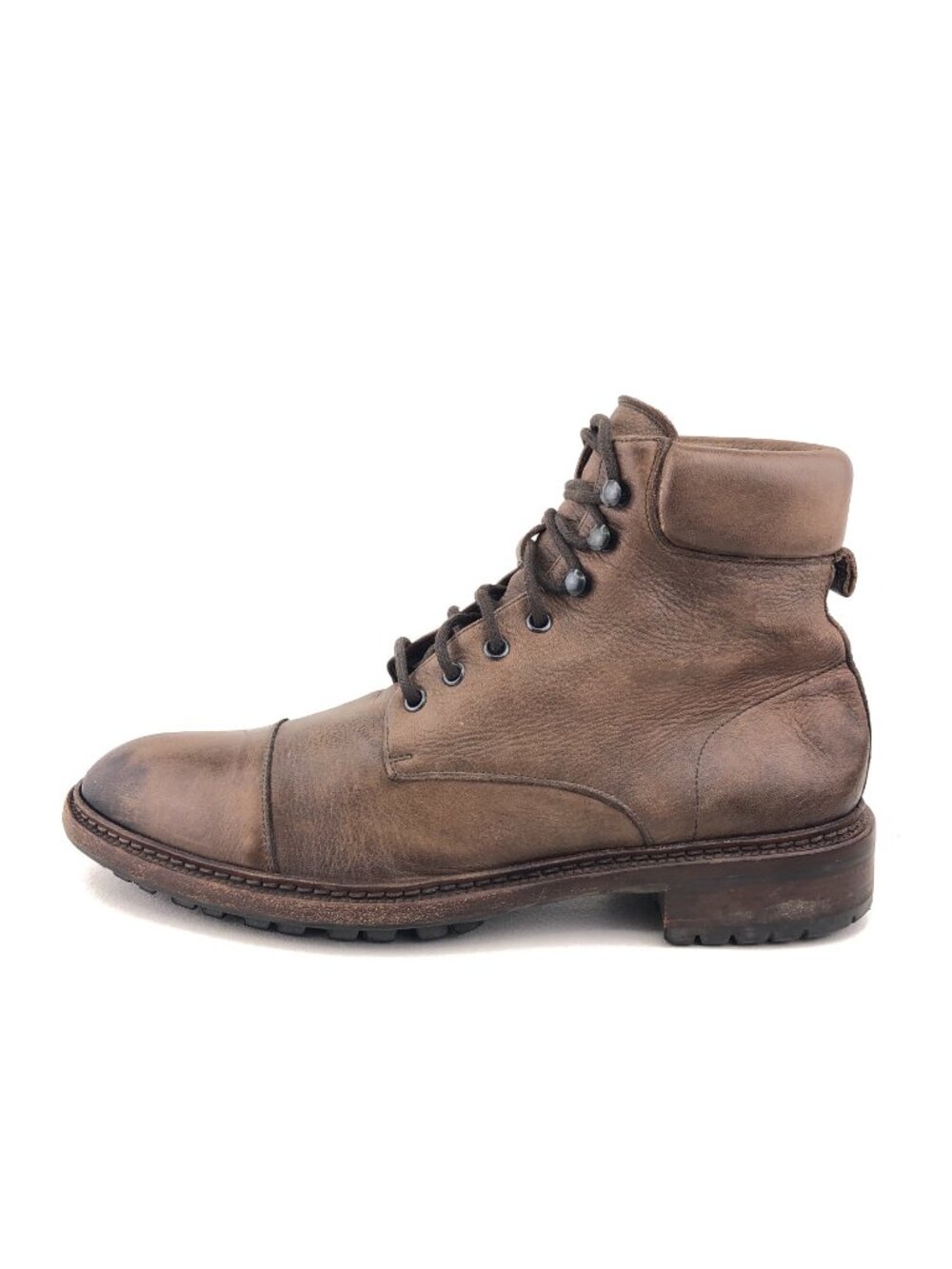 To Boot Burkett Cognac Cap Toe Lace-Up Boots 11.5